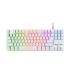 Teclado Trust Gaming Gxt833w Thado Metalico Compacto Blanco Iluminacion Led Multimedia Usb 24739