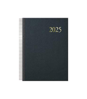 AGENDA 2025 SEGOVIA ESPIRAL DA PGINA 14 X 20 CM COLOR NEGRO DOHE 11128 - 25