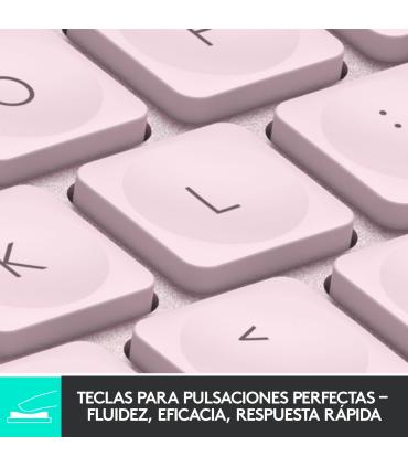 Teclado Logitech Bluetooth Mx Keys Mini Iluminado Compacto Recargable Usb-c Color Rosa 920-010813