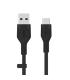 Cable Belkin Cab008bt3mbk Usb-a A Usb-c Boostcharge Flex 3m Color Negro Silicona