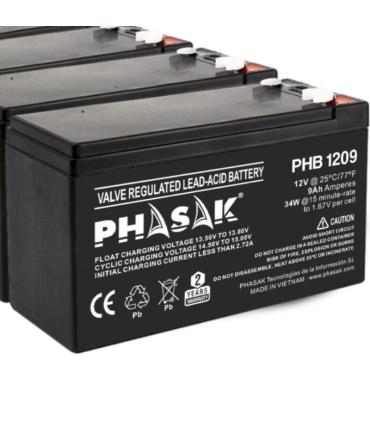 Batera Phasak PHB 1209 compatible con SAI/UPS PHASAK segn especificaciones