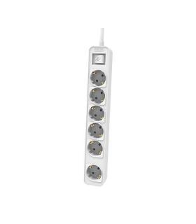 Regleta Con Interruptor Philips CHP2164W 62  6 Tomas De Corriente  Cable 1.5m  Blanco