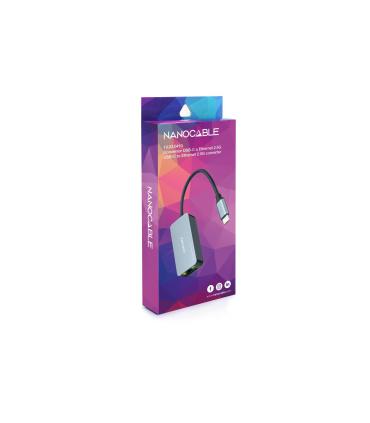 Adaptador RJ45 Nanocable 10.03.0410  USB Tipo-C Macho - RJ45 Hembra