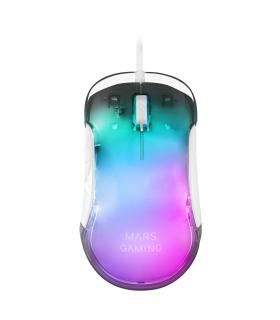 Ratn Gaming Mars Gaming MMGLOWW  Hasta 12800 DPI  Blanco