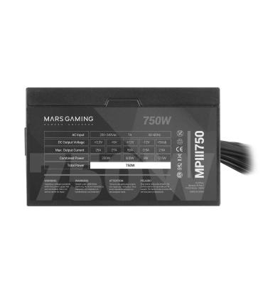 Fuente De Alimentacion Tacens Mars Gaming Mpiii 750w, Eficiencia 85% Pfc Activo Vent 12x12 14db Haswell Destinada Para Repara