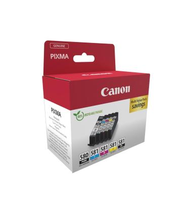 CANON Cartucho Pack 5 Colores PGI580BK   CLI581CMYK  MULTI ECOPACK - SEC (con Alarma)