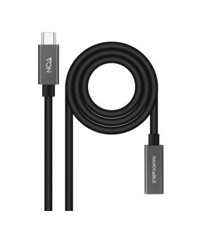 Nanocable Cable Prolongador USB-C 3.2 Gen2x2 20Gbps 3A, 4K 60Hz, USB-C M-USB-C H, Negro, 2 M