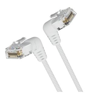 Cable de Red RJ45 UTP Vention IBOWF Cat.6A/ 1m/ Cabeza Rotatoria 360/ Blanco