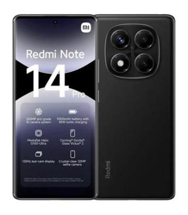 SMARTPHONE XIAOMI REDMI NOTE 14 PRO 6,67 8GB RAM 256GB ROM MIDNIGHT BLACK