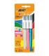 Bolgrafos de Tinta de Aceite Retrctil Bic 4 Colors Shine 9122751/ 3 unidades/ 4 Colores de Tinta/ Cuerpo Color Brillante