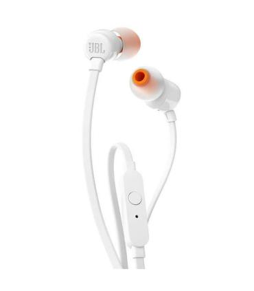 Auriculares Intrauditivos JBL Tune 110/ con Micrfono/ Jack 3.5/ Blancos