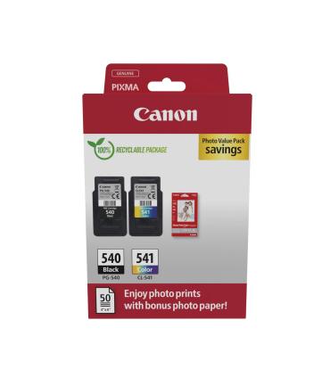 Cartucho De Tinta Original Canon PG-540 + CL-541 Multipack  Negro  Tricolor + Papel Fotogrfico