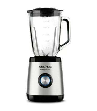 Batidora de vaso TAURUS 912451000 Magnum 1500 1,5L con 2 velocidades 1500W Negro, Inox