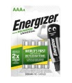 BLISTER 4 PILAS RECARGABLES UNIVERSAL POTENCIA 500 MAH TIPO HR03 ENERGIZER