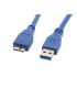 CABLE USB LANBERG 3.0 MACHO/MICRO USB MACHO 0.5M AZUL