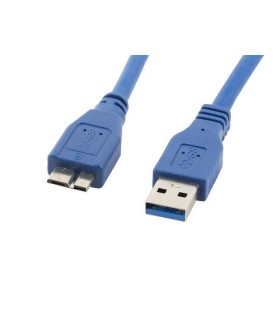 CABLE USB LANBERG 3.0 MACHO/MICRO USB MACHO 0.5M AZUL