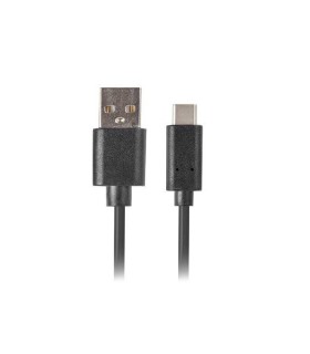 CABLE USB LANBERG 2.0 MACHO/USB C MACHO QUICK CHARGE 3.0 1.8M NEGRO