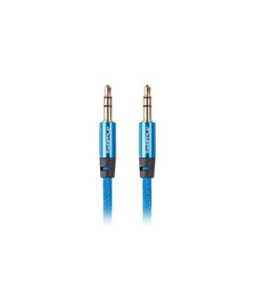 CABLE ESTEREO LANBERG JACK 3.5MM MACHO/JACK 3.5MM MACHO 1M AZUL