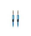 CABLE ESTEREO LANBERG JACK 3.5MM MACHO/JACK 3.5MM MACHO 1M AZUL