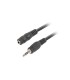 CABLE ESTEREO LANBERG JACK 3.5 MM MACHO/JACK 3.5MM HEMBRA 5M NEGRO