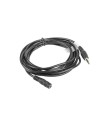 CABLE ESTEREO LANBERG JACK 3.5 MM MACHO/JACK 3.5MM HEMBRA 3M NEGRO