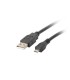 CABLE USB LANBERG 2.0 MACHO/MICRO USB MACHO 1.8 M NEGRO