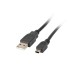 CABLE USB LANBERG 2.0 MACHO/MINI USB MACHO 1.8M NEGRO