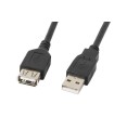 CABLE ALARGADOR LANBERG USB 2.0 MACHO HEMBRA 0.7M NEGRO