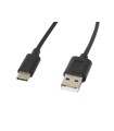 CABLE USB LANBERG 2.0 MACHO/USB C MACHO 1.8M NEGRO