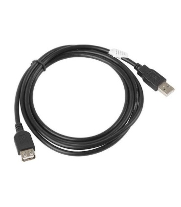 CABLE ALARGADOR LANBERG USB 2.0 MACHO HEMBRA 1.8M NEGRO