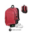 SUBBLIM Mochila Para Portátil Urban Lock Backpack 16" Red