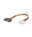 CABLE ALIMENTACION LANBERG MOLEX HEMBRA/SATA MACHO 15CM