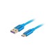 CABLE USB LANBERG 2.0 MACHO/USB C MACHO 5A 1M AZUL