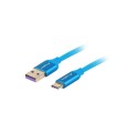 CABLE USB LANBERG 2.0 MACHO/USB C MACHO 5A 1M AZUL