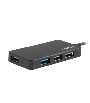 HUB NATEC SILKWORM USB-C 4 PUERTOS USB 3.0 NEGRO