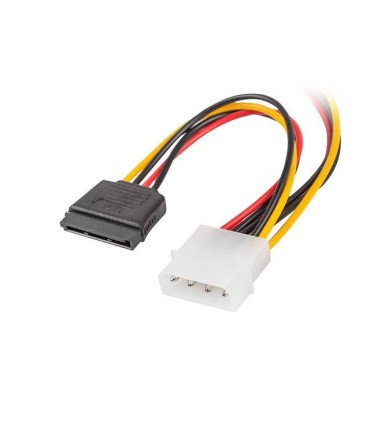 CABLE LANBERG ALIMENTACION MOLEX MACHO A 2X SATA HEMBRA 15 CM