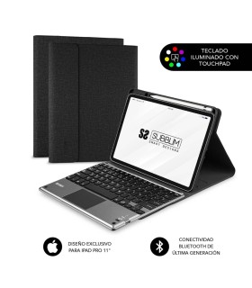 SUBBLIM Funda con Teclado Retroiluminado KEYTAB Pro BL BT Touchpad Ipad Pro 11 2020 Black