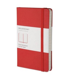 MOLESKINE NOTEBOOK BOLSILLO. DE RAYAS. TAPA DURA. ROJO