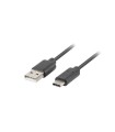 CABLE USB LANBERG 3.1 MACHO/USB C MACHO 1M NEGRO