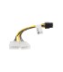 CABLE LANBERG ALIMENTACION MOLEX 2X MACHO A HEMBRA BTX 6 PIN PSU 15 CM