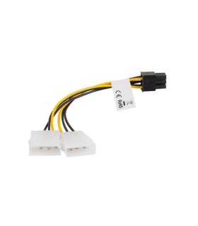 CABLE LANBERG ALIMENTACION MOLEX 2X MACHO A HEMBRA BTX 6 PIN PSU 15 CM