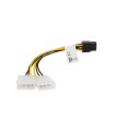 CABLE LANBERG ALIMENTACION MOLEX 2X MACHO A HEMBRA BTX 6 PIN PSU 15 CM