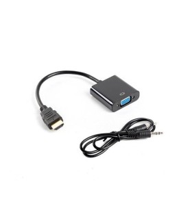 ADAPTADOR LANBERG HDMI MACHO/VGA HEMBRA+MINIJACK 3.5MM HEMBRA 20CM