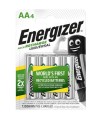 BLISTER 4 PILAS RECARGABLES UNIVERSAL POTENCIA 1300 MAH TIPO HR6 ENERGIZER