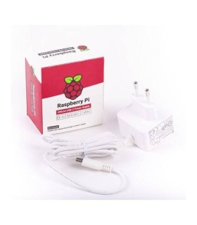 FUENTE DE ALIMENTACION USB-C 5.1V 3A - BLANCO RASPBERRY