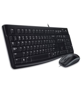 Logitech - Kit teclado y ratn MK120 - USB - Teclado K120 + Ratn B100 - Soft Bundle