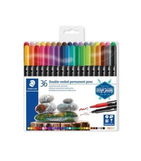 ESTUCHE DE PLSTICO CON 36 ROTULADORES, COLORES SURTIDOS STAEDTLER 3187 TB36