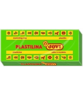 CAJA 15 PASTILLAS PLASTILINA 150 G - VERDE CLARO JOVI 7110