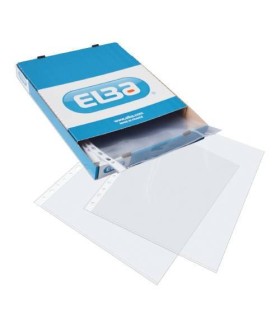 CAJA 100 FUNDAS TALADRO STANDARD FOLIO COLOR CRISTAL ELBA 400005366