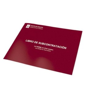 LIBRO DE SUBCONTRATACION GALLEGO/CASTELLANO A4 APAISADO 10 HOJAS NUMERADAS DOHE 09991